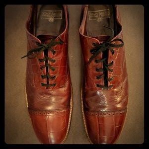 STACY ADAMS Madison Croco Cap-Toe Oxford